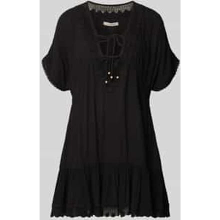 mini-jurk van viscose met vetersluiting model 'AVELLE SEATIME'