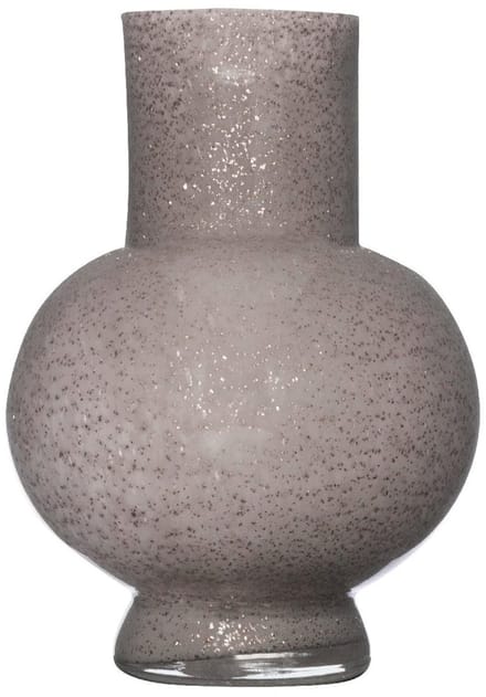Hakbijl Glass Bloemenvaas Deborah - grijs - glas - D20 x H 26 cm
