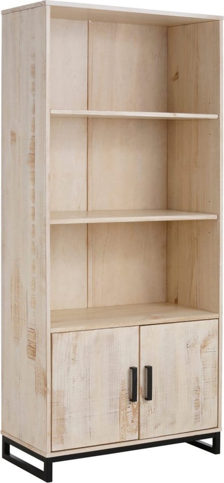 Santo-Boekenkast - 2-deurs - Wit Grenen