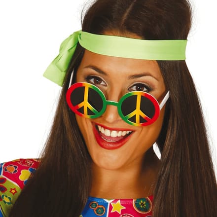 Fiestas Guirca - Feestbril - Hippie Rood/groen/geel