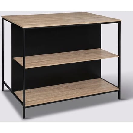 5five Aliaj Metalen Eiland Bar met Opslag - 115 x 70 x 95 cm
