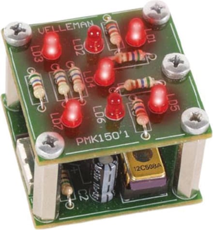 Whadda Dobbelsteen Mini-kit 36 X 36 X 32 Mm Zilver/groen/rood