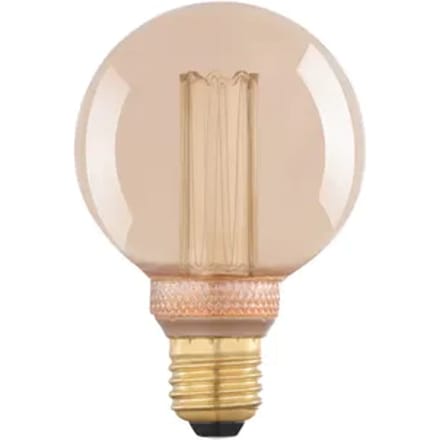 Eglo Ledfilamentlamp Globe 3 - Amber - D8cm - Warm Wit - E27 - 4w