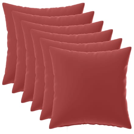 vidaXL - Kussensloop - 6 - pcs - HEERLEN - Wijnrood - 30 - x - 30 - cm - Polyester