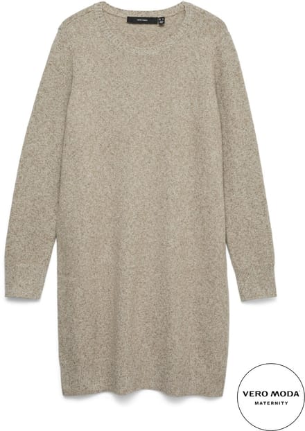 VERO MODA MATERNITY - VMMDOFFY LS O-NECK DRESS GA NOOS - Dames - Mini jurken