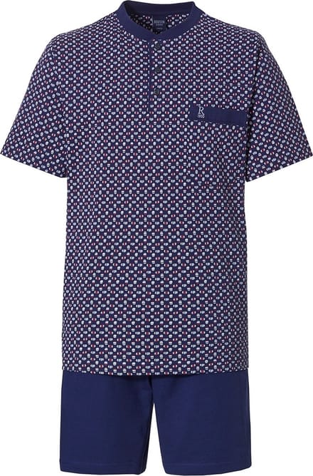 Blauwe Robson heren shortama - Blauw - Maat - 68