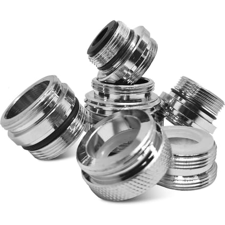 6 stuks messing kraanadapters meerdere maten keukenkraanadapter tuinslangconnector 6Pcs gray
