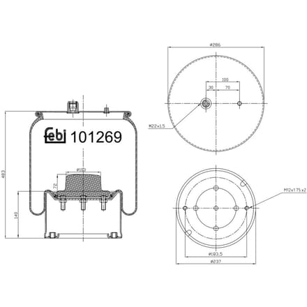 Luchtveerbalg FEBI BILSTEIN 101269