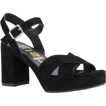 Hush Puppies Ophelia Suède Dames Zwarte Sandalen