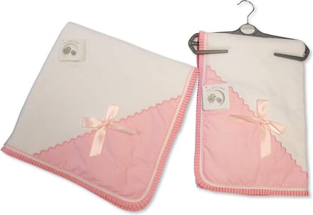 Nursery Time Dekentje 75 X 75 Cm Katoen Crème/roze