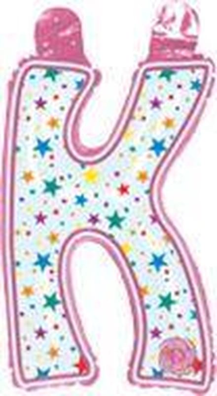 opblaasbare letter K multi color