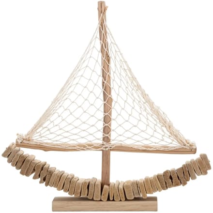 Houten decoratief zeilobject Mauro Ferretti