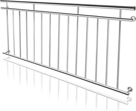 Frans balkon RVS balustrade met glasuitstraling veilig en elegant