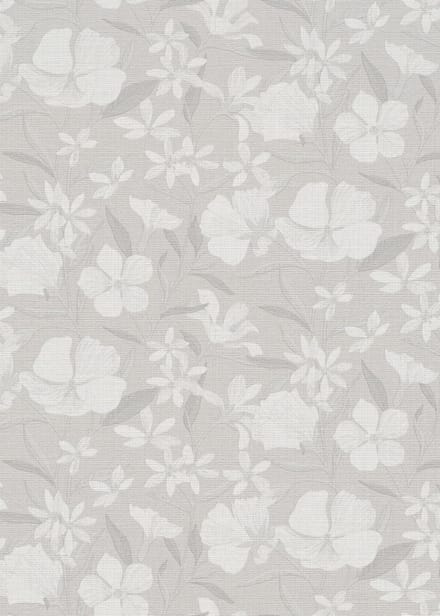 Erismann Vinylbehang 10519-10 - La Terasse - Botanisch Zilver - 53cm x 10.05m