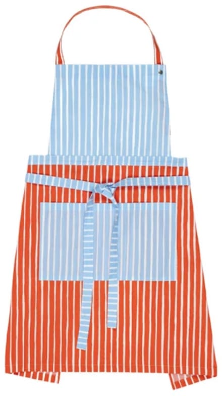 Marimekko Piccolo keukenschort oranje / blauw