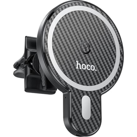 Hoco - Telefoonhouder Auto - Draadloze Oplader - Ventilatierooster - GSM Houder Auto - Magsafe - Zwart