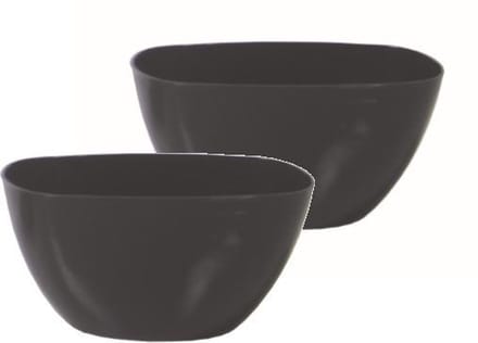 Bloemschaal Plantschaal Ovaal Dums 36x15x13cm ANTRACIET Prosperplast / 2 STUKS ! /