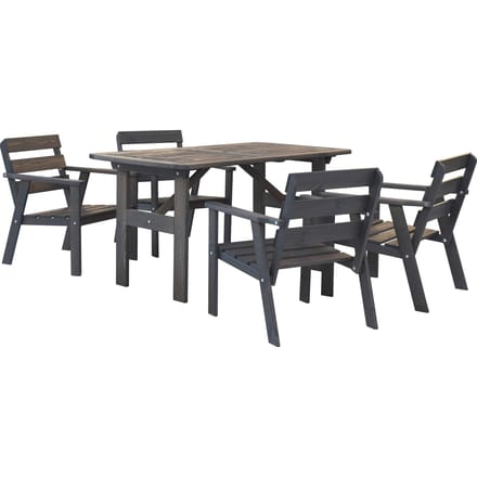 Set van 4 tuinstoelen + tuintafel Venta | House of Woods