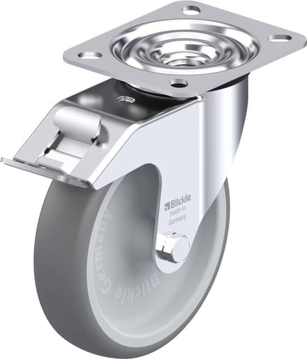 Blickle 605592 Apparaatzwenkwiel, Ø 125 mm, met rem