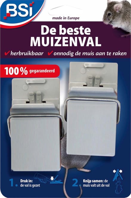 BSI - Muizenval - Sterk en betrouwbaar - Ongediertebestrijding - 2 stuks