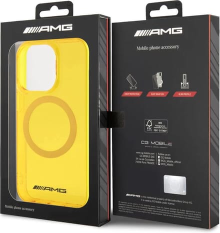 AMG iPhone 15 Pro Backcover hoesje - Geel