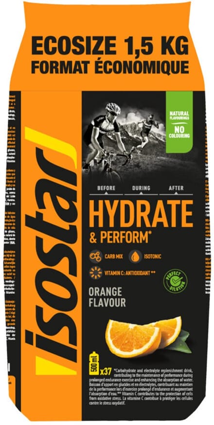 Isostar - Hydrate & Perform Orange - 3 x 1500 gr - Voordeelverpakking