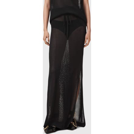 AllSaints Yuri Skirt Black Größe: L | Maxiröcke Outlet | Damen | Schwarz