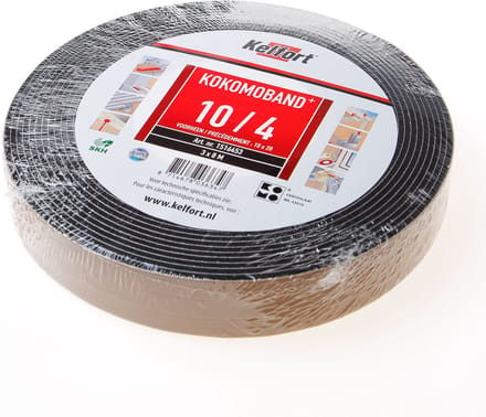 Kelfort Kokomoband zwart 3 x 8 meter 10x20 10/4