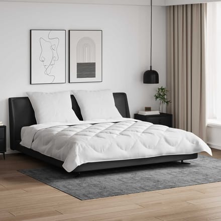 vidaXL - Dekbed - met - kussen - 3 - st - Wit - Microvezel