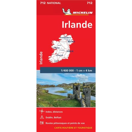 Wegenkaart  Ierland  – 712 – Michelin National
