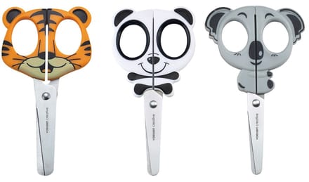 Vaessen Creative Kinderschaar Set - 3 st. - Linkshandig & Rechtshandig - met Dieren Design