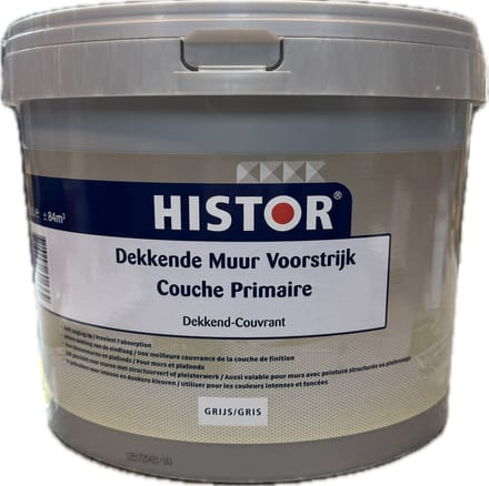Histor dekkende muur voorstrijk - 10Lt - GRIJS - 84m²