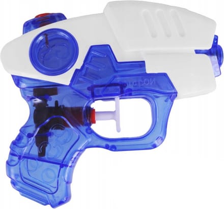 Waterpistooltje/waterpistool - 4x - blauw/wit - 12 cm - speelgoed