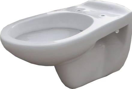 Wiesbaden Neptunus Wandcloset Diepspoel - Wit 54 cm.