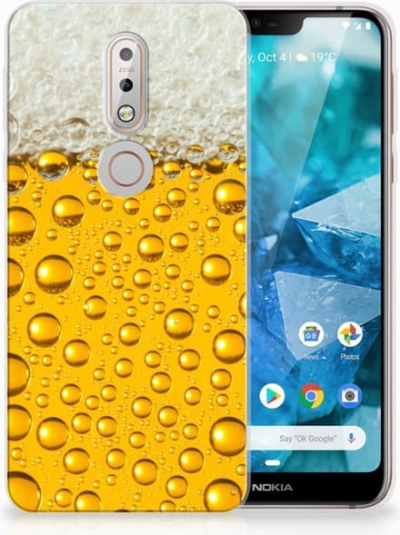 Nokia 7.1 Siliconen Case Bier