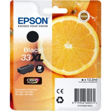 Epson Inktcartridge 33XL (C13T33514012) Zwart Hoge capaciteit