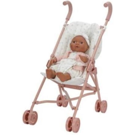Little Dutch Poppenbuggy - White Meadows - Roze