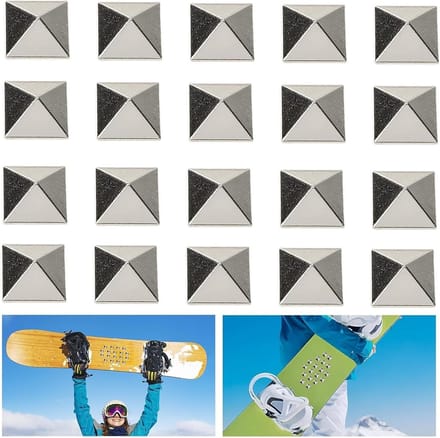 Set van 20 Antislip Snowboard Pads, Grip Studs voor Skiën, Winter Sportaccessoires met Piramide Tips