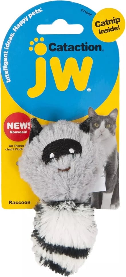 JW Kattenspeelgoed - Plush Catnip Raccoon