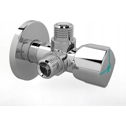 Instelbare hoekkraan met kogelkraan 2x3/8'' voor wasmachinekraan toilet Arco CQ4102