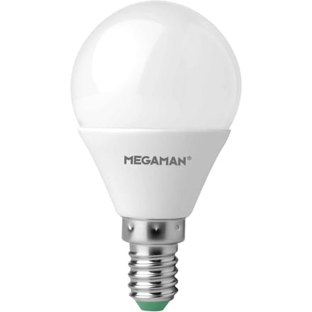 MEGAMAN LED lamp E14 druppel 3.5W, warmwit, dimbaar
