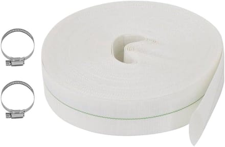 Platte Slang - Tuinslang PVC - Water Transport - Versterkt met Polyester - 50 Meter - Wit