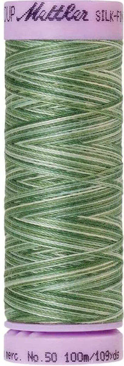 AMANN SILK-FINISH COTTON, MULTI-COLOR GAREN, GROEN, 100M, COL. 9819, PER STUK