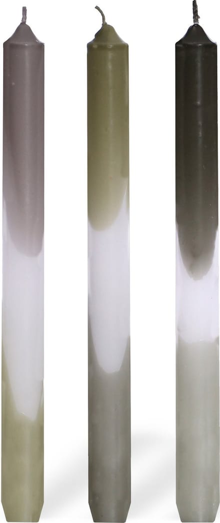 Comforder Dip Dye Dinerkaarsen Set van 3 - h.24 cm