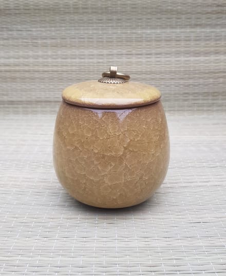 Mini Urn keramiek Oker 170ml