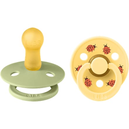 BIBS Colour Fopspeen - 6-18 mnd - 2-pack - Rond - Sage/Pale Butter