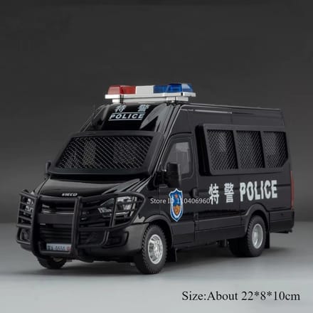 1:24 Bus Scolaire Ambulance Voiture de Police Modèles Jouets Alliage Moulé sous Pression Rappel Portes Ouvertes Son Lumière Pour Enfants Modèles Éducatifs