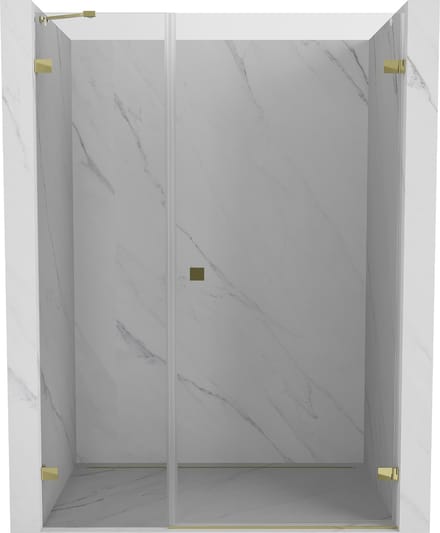 Mexen Lunar-B douchedeur opklapbaar rechts 140 , transparant, goud - 832S-140-050-50-00-P