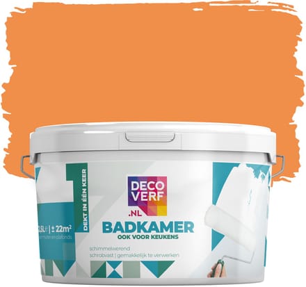 Decoverf badkamer verf oranje, 2.5L