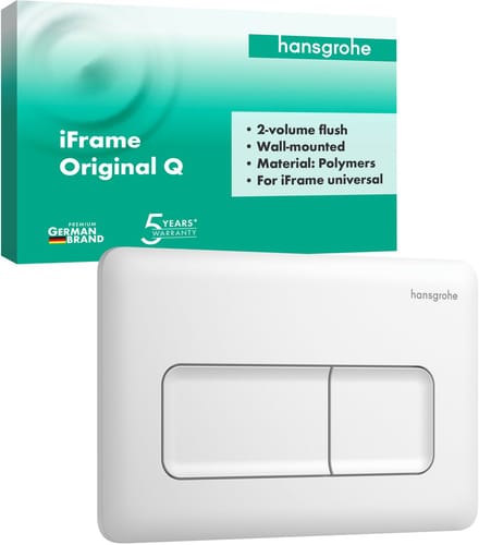 Hansgrohe IFrame Original Q Drukplaatvoor - dualflush - mat wit